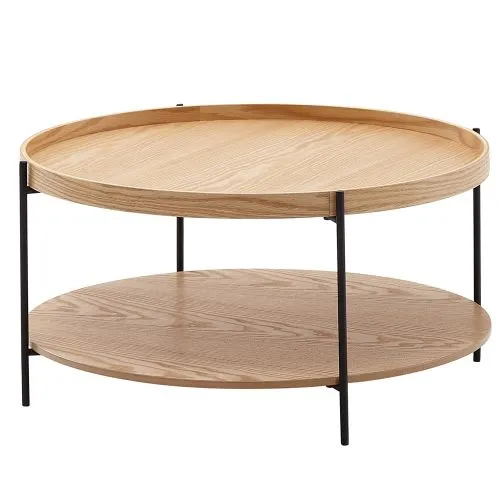 Couchtisch Sofy | Ø78 | braun / schwarz