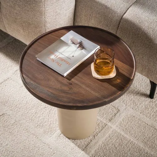Couchtisch Zeron | rund | Akazie massiv | Braun