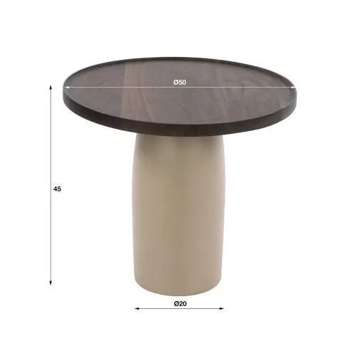 Couchtisch Zeron | rund | Akazie massiv | Braun