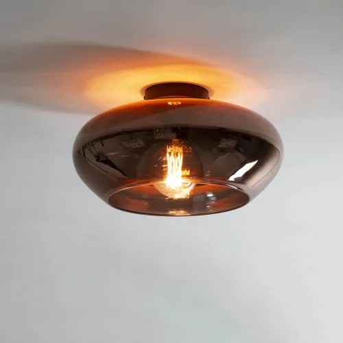 Deckenleuchte Arda | Glas | Ø40 cm | Kupfer
