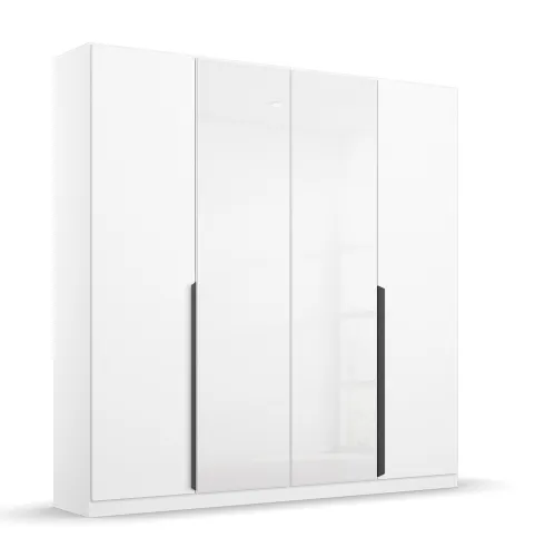 Drehtürenschrank Artemis | mit Glastüren | alpinweiß / weiß | 181 x 210 x 54 cm