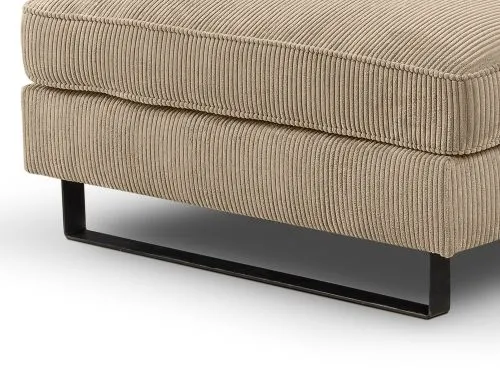Ecksofa Bolivia links mit Rückenkissen | 276cm | Cord | beige