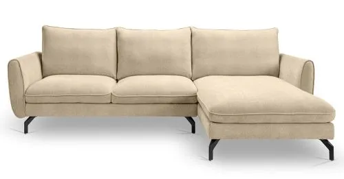 Ecksofa Toronto L-Form rechts | 259cm | Webstoff | beige