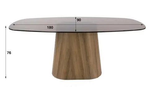 Esstich Shades dänisch oval | 180/215cm | Glas | Bronze | verschiedene Größen