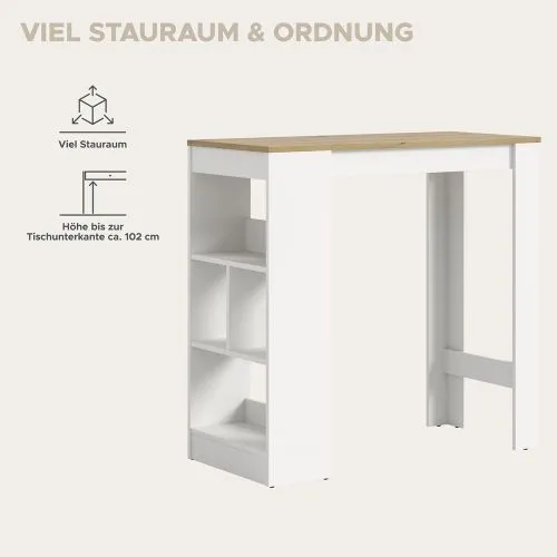 Esstisch Bartisch Urban | weiß / Authentic Oak