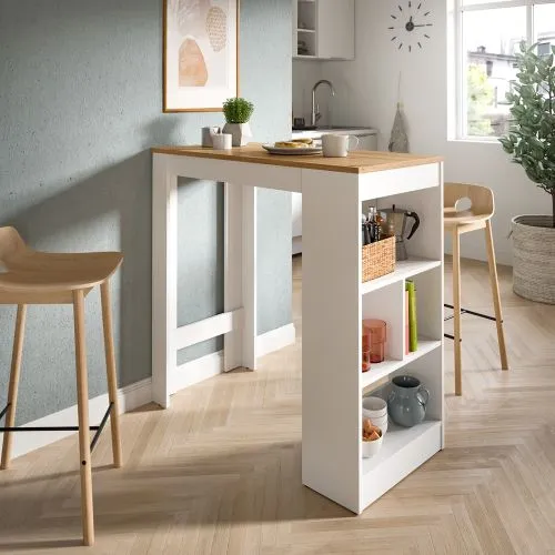 Esstisch Bartisch Urban | weiß / Authentic Oak