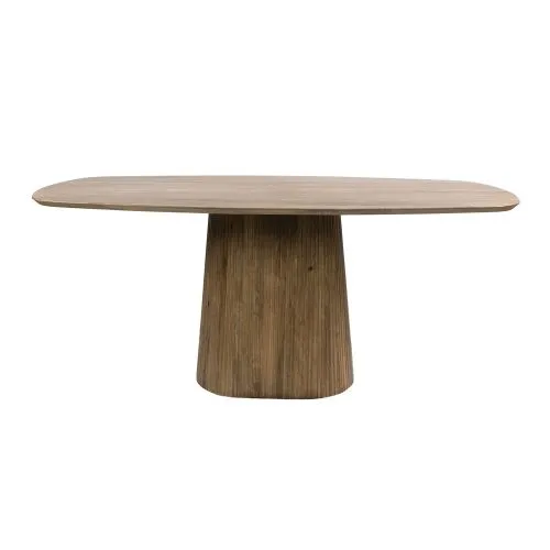 Esstisch Board | 180cm | oval | Mango massiv | sand