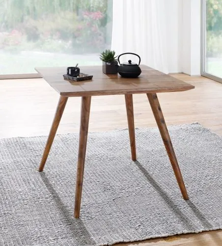 Esstisch Elias | 80x80 | Sheesham Holz massiv | dunkelbraun