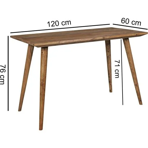 Esstisch Elias | 120x60 | Sheesham Holz massiv | dunkelbraun