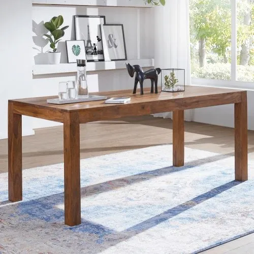 Esstisch Emma | 140x80 | Sheesham Holz massiv | dunkelbraun