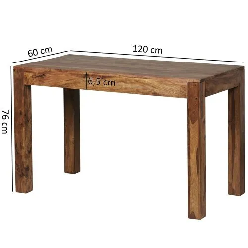 Esstisch Emma | 140x80 | Sheesham Holz massiv | dunkelbraun