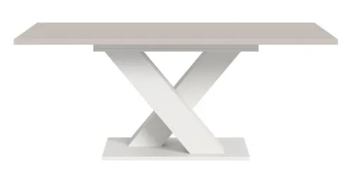 Esstisch Motion 1 | ausziehbar | X-Fuß | weiß / Kaschmir | 150(190)x90