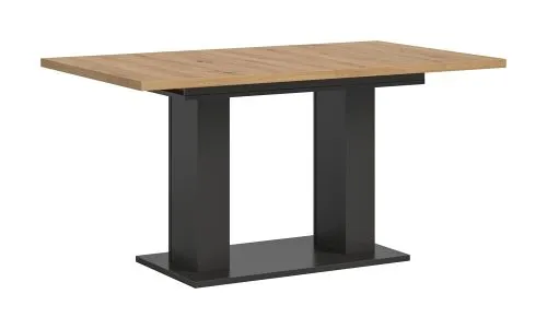 Esstisch Motion | ausziehbar | Doppelsäulen-Fußgestell | Artisan Eiche / grau | 150(190)x90