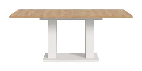 Esstisch Motion | ausziehbar | Doppelsäulen-Fußgestell | Artisan Eiche / weiß | 150(190)x90