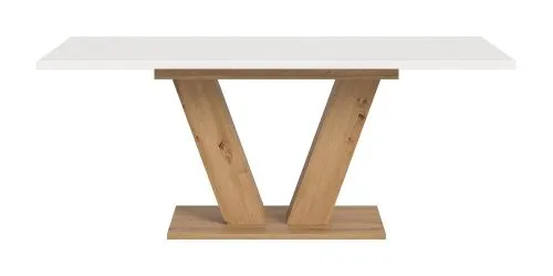 Esstisch Motion | ausziehbar | V-Fußgestell | Artisan Eiche / weiß | 150(190)x90