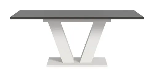Esstisch Motion | ausziehbar | V-Fußgestell | weiß / grau | 150(190)x90