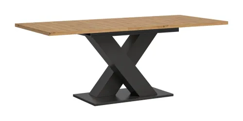 Esstisch Motion | ausziehbar | X-Fußgestell Eiche / grau |150(190)x90