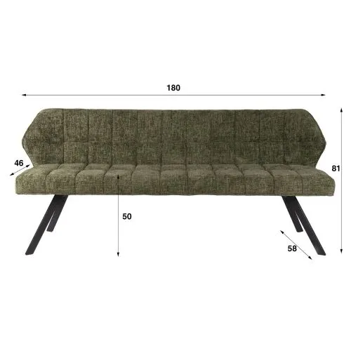 Esszimmerbank Muda | 180cm | Hoven grün