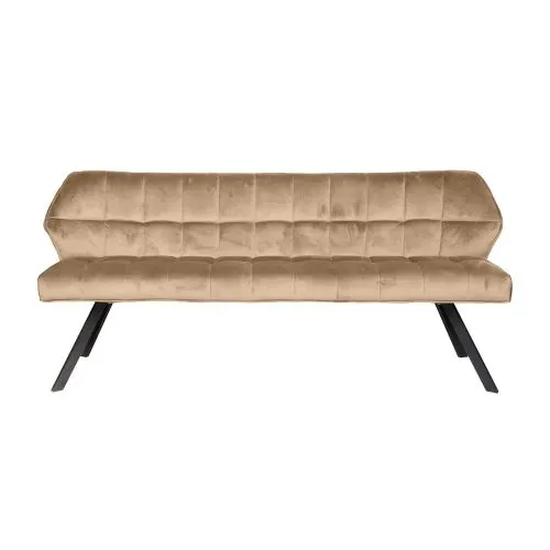 Esszimmerbank Muda | Samt | 180cm | champagner
