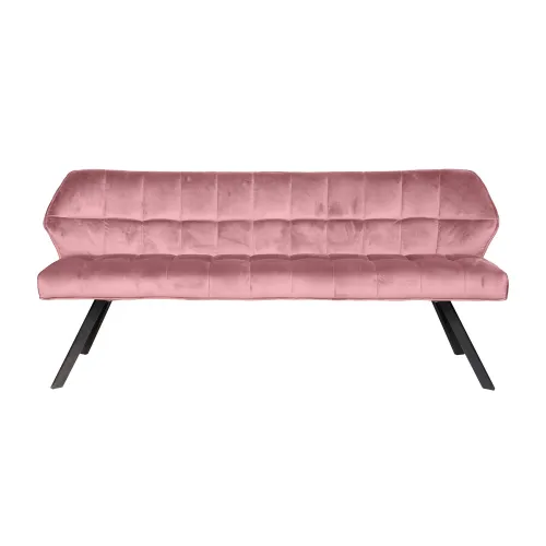 Esszimmerbank Muda | Samt | 180cm | rosa