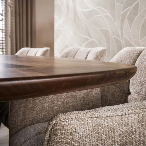 Esszimmertisch Gloria | oval | 180cm | Akazie massiv | braun