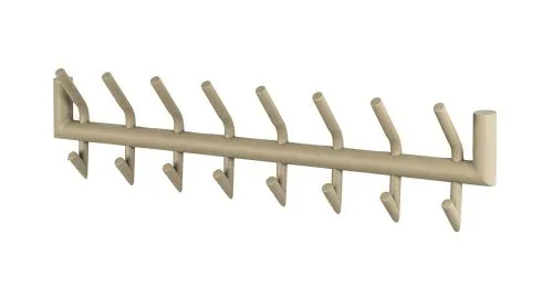 Garderobe Wandgarderobe Torino | 2x8 Haken | Stahl | beige