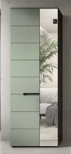 Garderoben-Set Canu 1 | Basalt grau / Smoke Green | 5-teilig mit Kissen