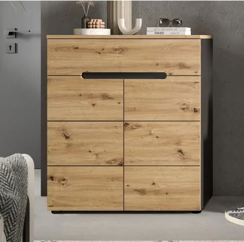 Garderoben-Set Canu 1 | grau / Artisan Eiche | 4-teilig