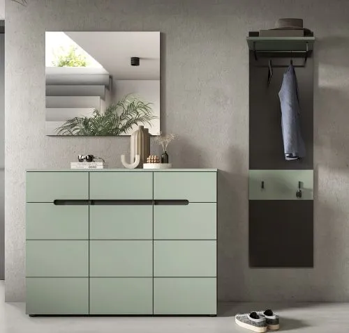Garderoben-Set Canu 4 | Basalt grau / Smoke Green | 3-teilig