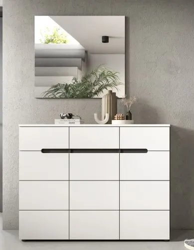 Garderoben-Set Canu 4 | Basalt grau / Weiß | 3-teilig