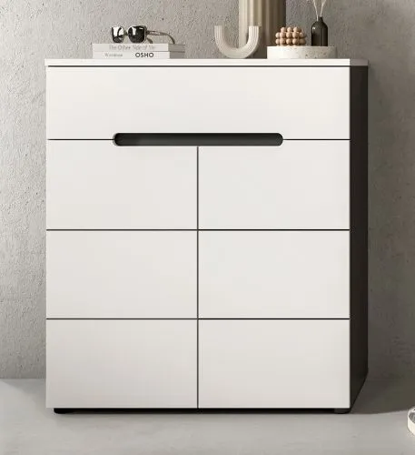Garderoben-Set Canu 5 | Basalt grau / Weiß | 3-teilig