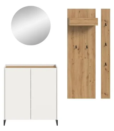 Garderoben-Set Drive 2 | weiß / Artisan Oak | 4-teilig