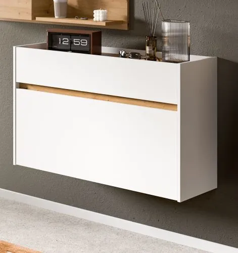 Garderoben-Set Drive 5 | weiß / Artisan Oak | 4-teilig mit LED Beleuchtung