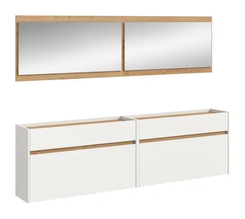 Garderoben-Set Drive 5 | weiß / Artisan Oak | 4-teilig ohne Beleuchtung