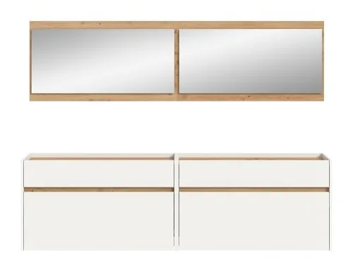Garderoben-Set Drive 5 | weiß / Artisan Oak | 4-teilig ohne Beleuchtung