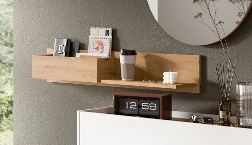 Garderoben-Set Drive | weiß / Artisan Oak | 5-teilig mit Beleuchtung