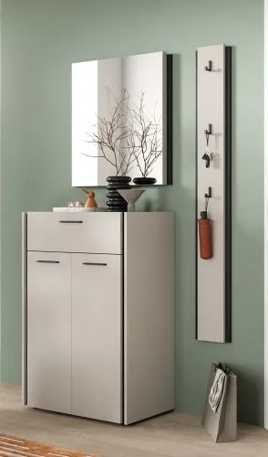 Garderoben-Set Emil 1 | Kaschmir / schwarz | 3-teilig