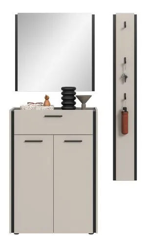 Garderoben-Set Emil 1 | Kaschmir / schwarz | 3-teilig