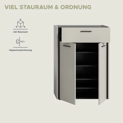 Garderoben-Set Emil 1 | Kaschmir / schwarz | 3-teilig