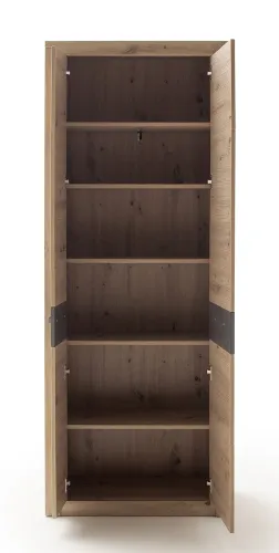 Garderoben Set Incata | Balkeneiche / Oxid grau | 5-teilig