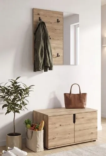 Garderoben-Set Keno | Artisan Eiche | 2-teilig ohne Sitzkissen