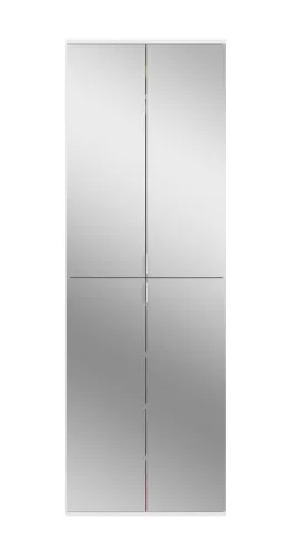 Garderoben Set Projekt X 1 | weiß Hochglanz / Artisan Eiche mit Spiegeltüren | 4-teilig