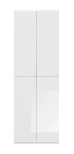 Garderoben Set Projekt X 2 | weiß Hochglanz / Spiegeltüren | 4-teilig