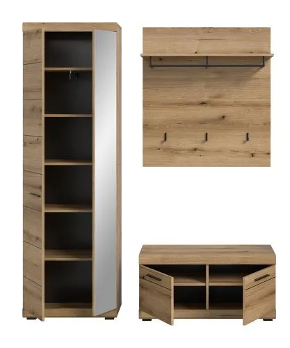 Garderoben-Set Scout | Evoke Oak | 3-teilig