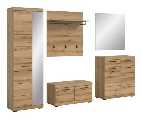 Garderoben-Set Scout | Evoke Oak | 5-teilig | ohne Sitzkissen
