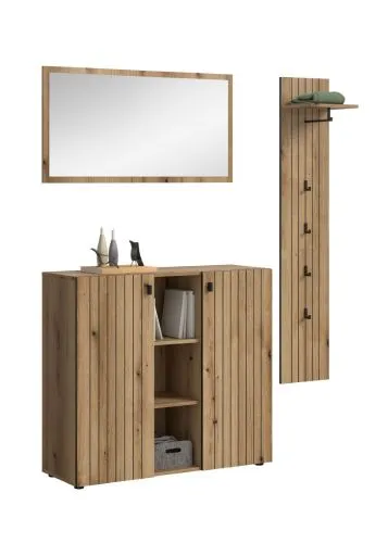 Garderoben-Set Station | Evoke Eiche | 3-teilig