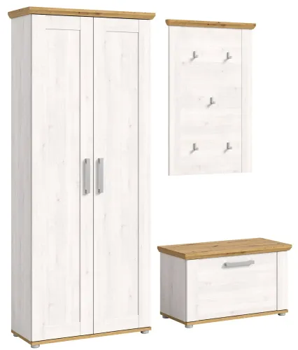 Garderoben-Set Verona | Lärche Sibiu / Eiche | 3-teilig ohne Kissen
