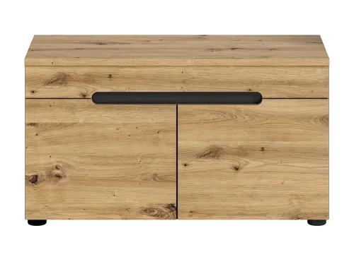 Garderobenbank Sitzbank Canu | grau /Artisan Eiche