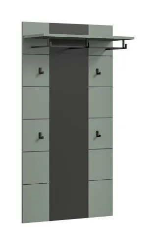 Garderobenpaneel Canu 2 | Smoke Green / Basalt grau