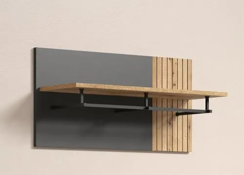 Garderobenpaneel Esteban | Anthrazit / Coast Evoke Oak